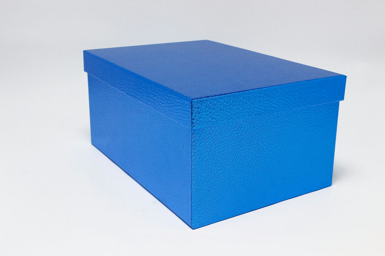 Коробка прямоугольник 44*31*21 см "Кожа крокодила" Синий (Арт) 7210808/0005-3