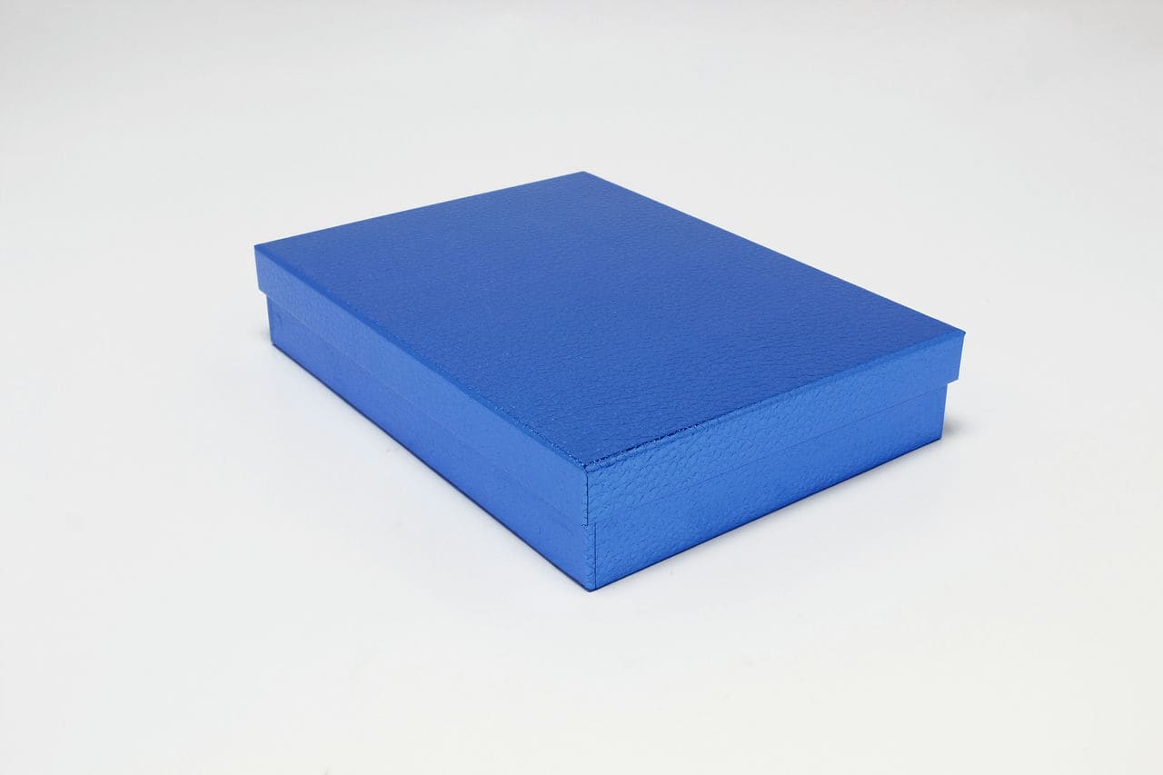 Коробка прямоугольник "Кожа крокодила" 36*26,5*7 см, Синий (Арт) 721607/0005-6