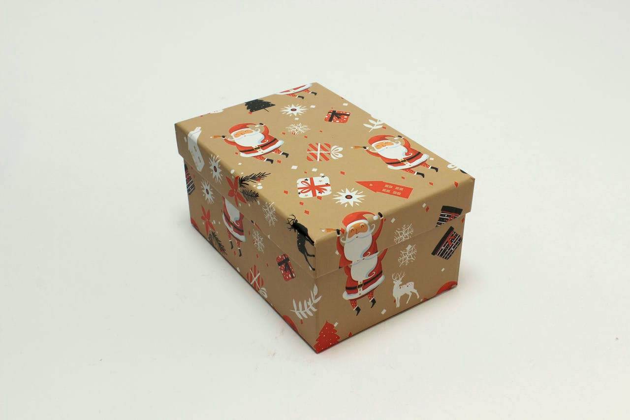 Коробка Прямоугольник НГ "Весёлый Дед Мороз" 18,5*12,5*9,5 см (Арт) 88004062-2