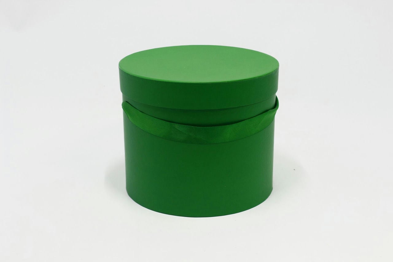 Коробка цилиндр 23x19.5 см, Ярко-зелёный (Арт) 88002628-1