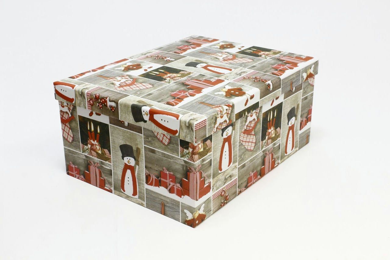 Коробка НГ прямоугольная 32*24,5*14,4 см"Новогоднее настроение" (Арт) 730604/1604-2