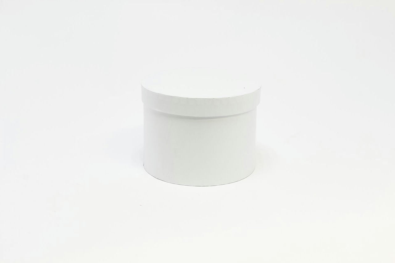 Коробка подарочная круг D20*14,5 см, Белая (Арт) 7211006/417-8