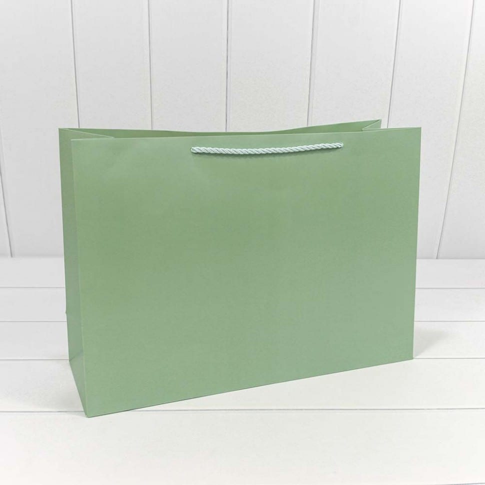 Пакет подарочный "Фактура" Зелёный 45*32*15 см