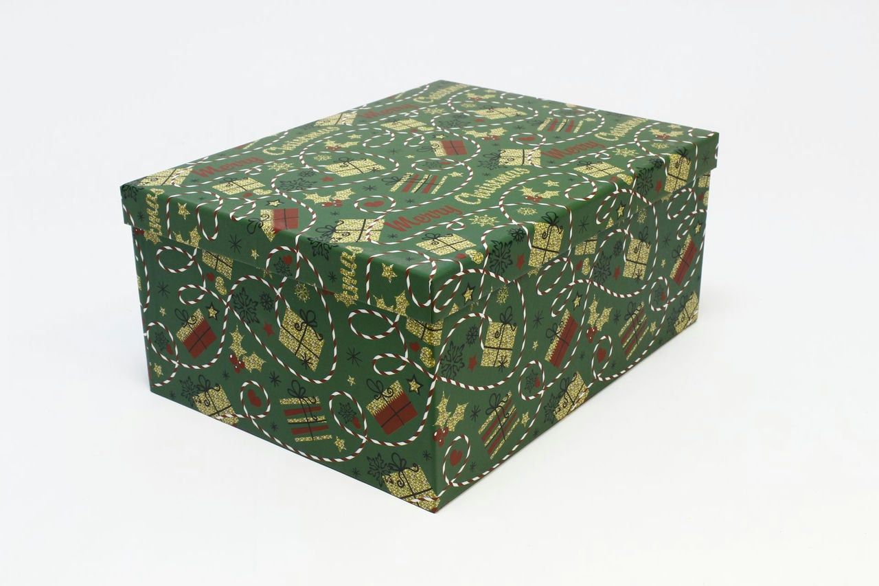 Коробка НГ прямоугольная 32*24,5*14,4 см "Подарочки" (Арт) 730604/1646-2