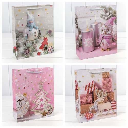 Пакет подарочный НГ "Новогодний микс" 26*32*10 см