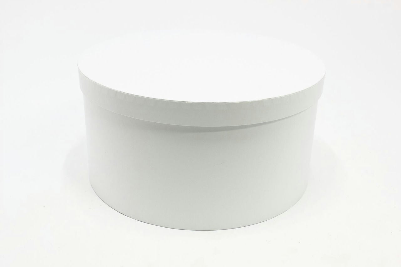 Подарочная коробка Круг "Белый" 35*17,3 см (Арт) 721813/417-1