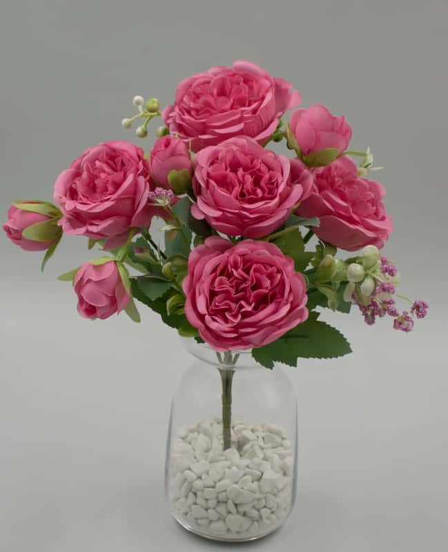 Букет пионов "Лилит" H30см Малиновый