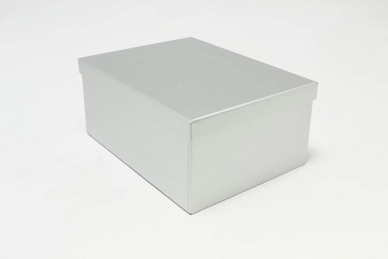 Коробка прямоугольная 30*22,8*13,3 см, Серебряный  (Арт) 721604/0058-3