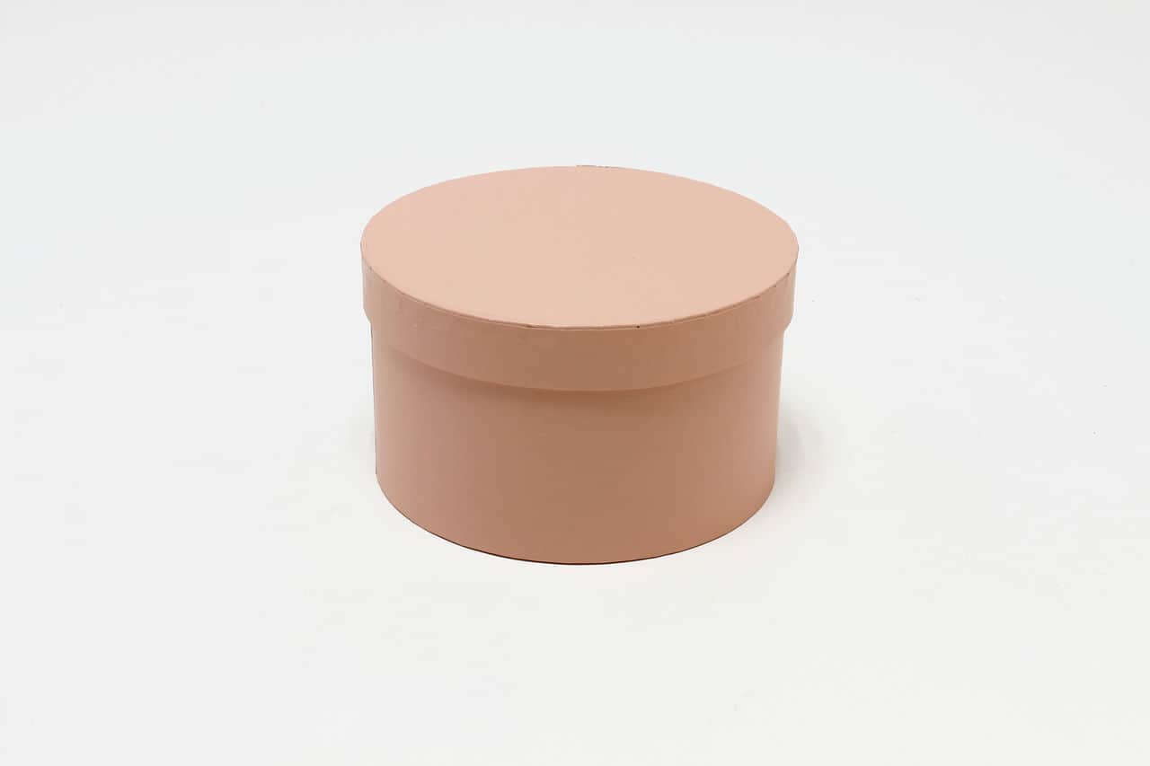 Коробка круг однотонная 16,8*9,7 см, Розовый (Арт) 721814/1532-6