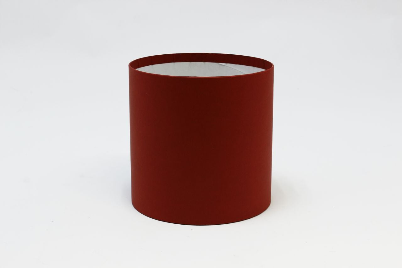 Коробка цилиндр "Exclusive" (без крышки) 15*15 см, Вишневый (Арт) КЦБ-0021/3