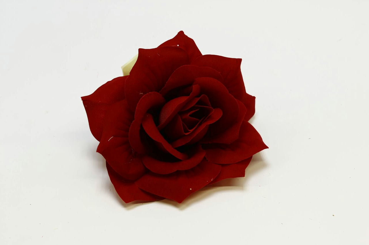 Голова розы бархатной D15-16см Бордовый