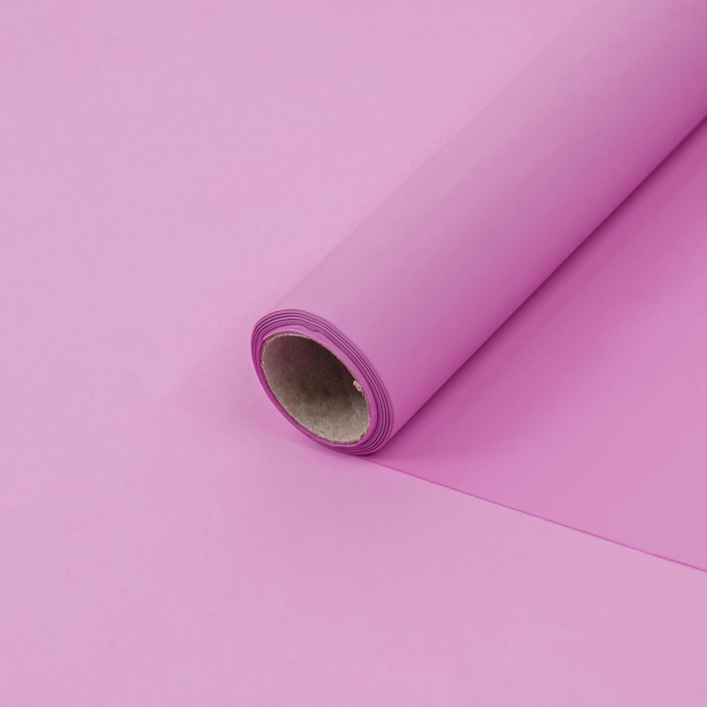 Пленка матовая однотонная "Luxury" Розовая фуксия 58см*10м (39)