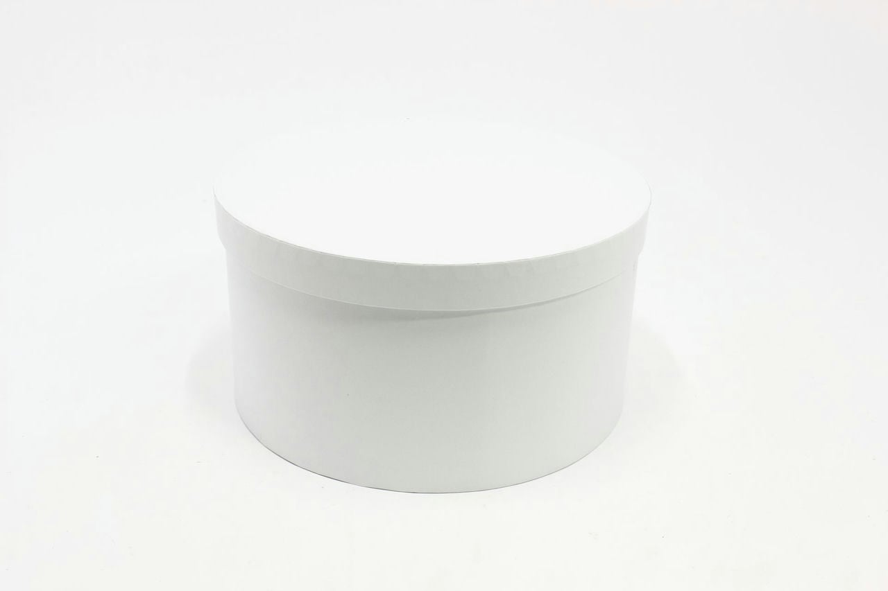 Подарочная коробка Круг "Белый" 27,5*14,7 см (Арт) 721813/417-4
