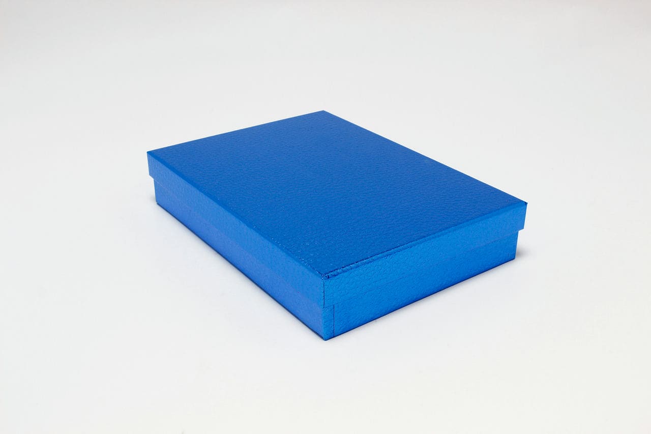 Коробка прямоугольник "Кожа крокодила" 34*24,5*6,5 см, Синий (Арт) 721607/0005-7