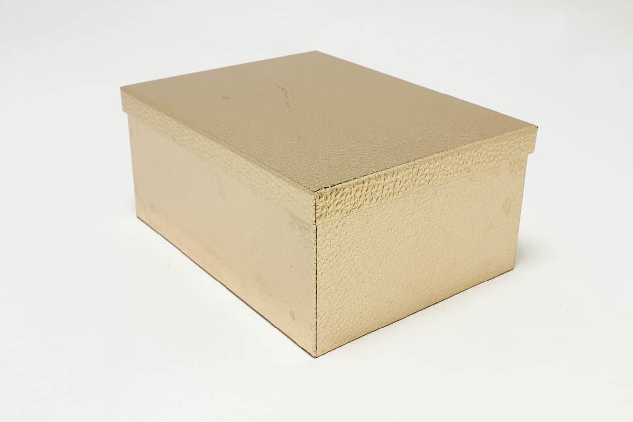 Коробка прямоугольная 32*24,5*14,4 см, "Кожа крокодила" Бронзовый  (Арт) 721604/0004-2
