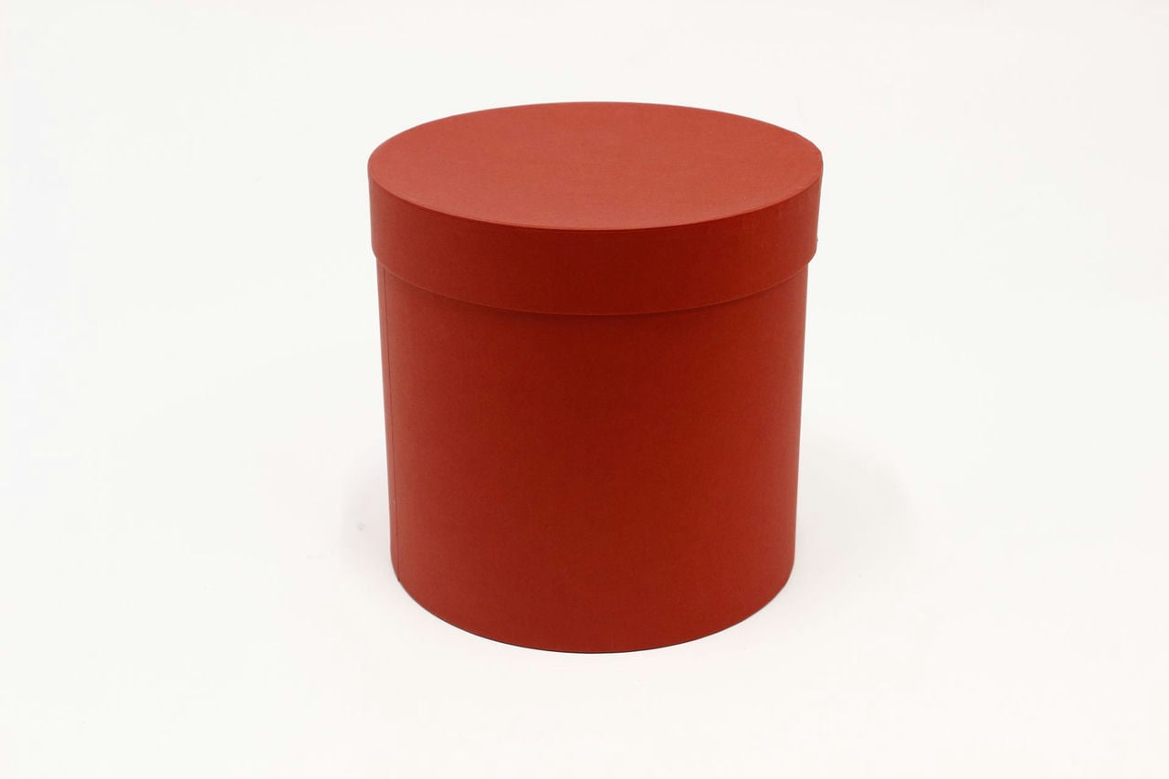 Коробка цилиндр 18*18*18 см, Красный (Арт) 87998913-2