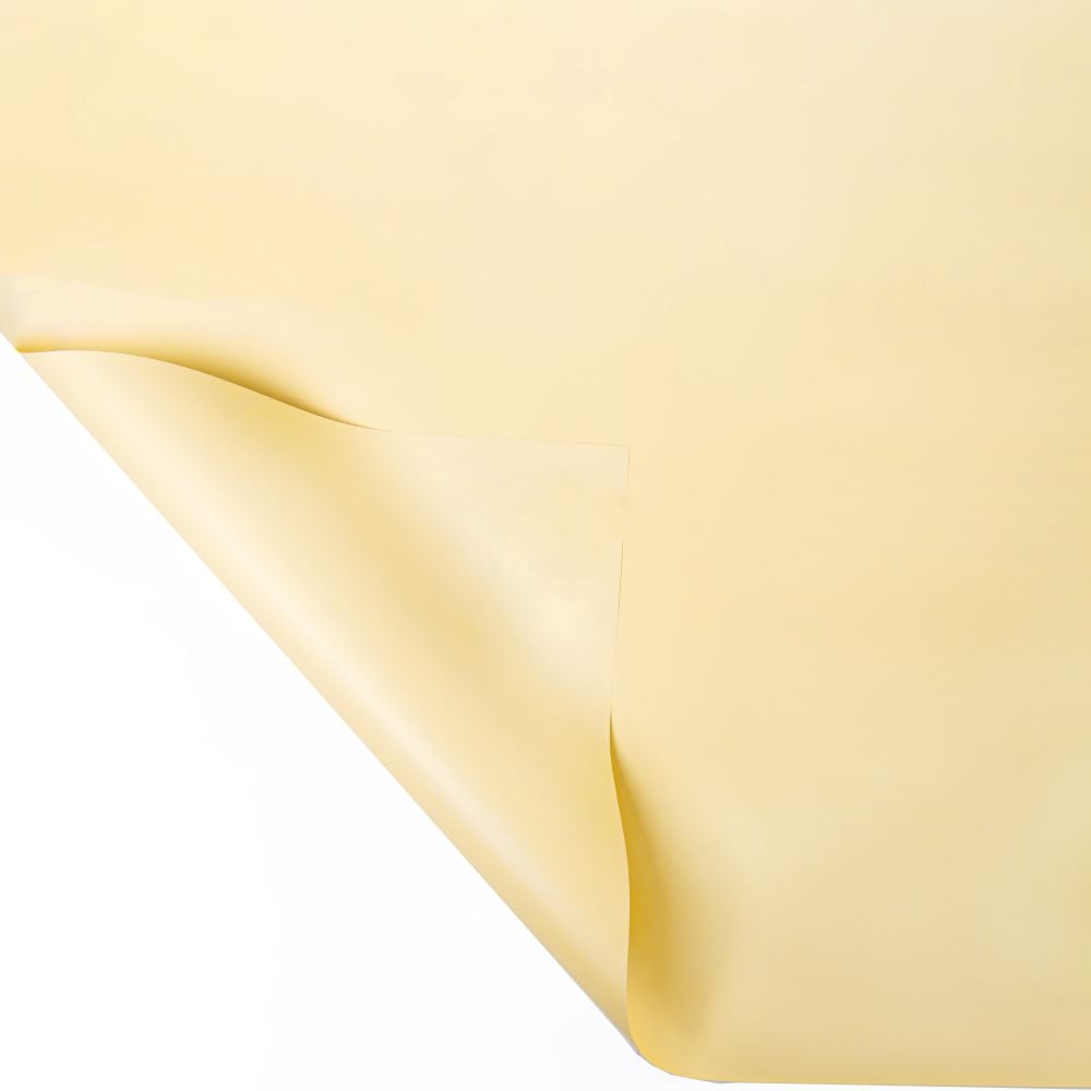 Пленка матовая "Корейский стиль" 58 х 58см (20 листов) Бледно-жёлтая (243)