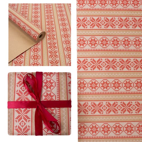 Бумага НГ крафт с рисунком "Вышивка NEW" 70см (400гр)