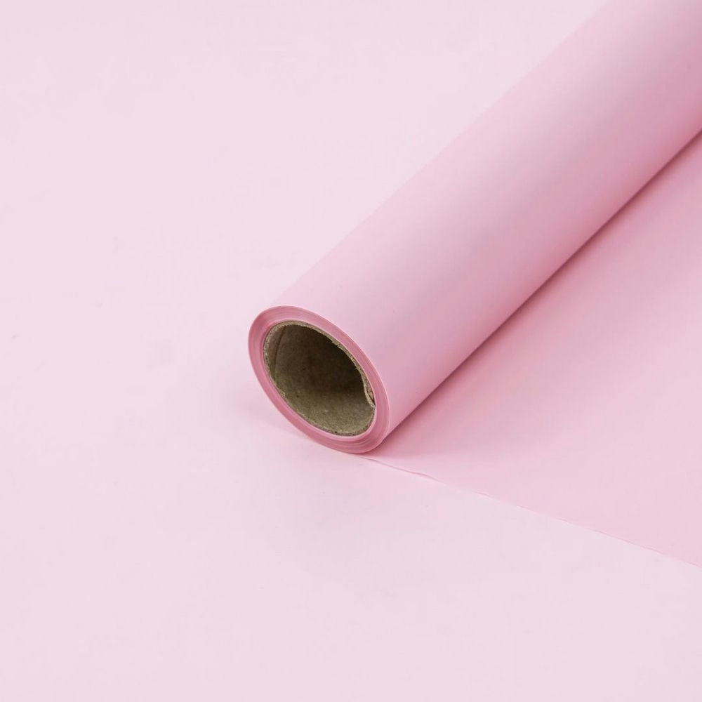 Пленка матовая однотонная "Luxury" Розовая 58см*10м (33)