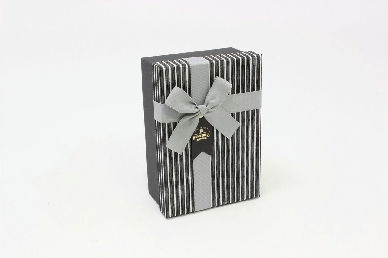 Коробка прямоугольник 20*14*7,5 см "Wonderful" Черный (Арт) 90005624-2