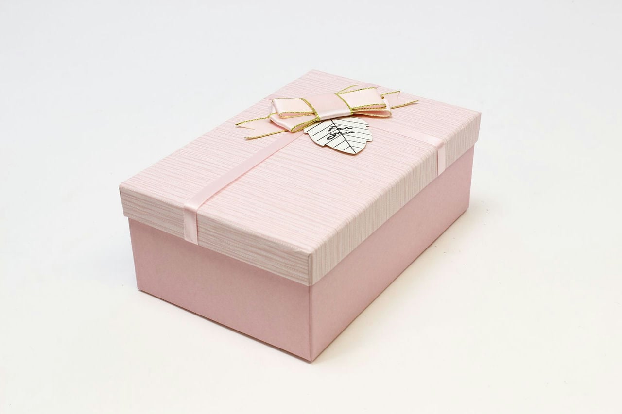 Коробка прямоугольник "For You" 21*14*8 см Розовый (Арт) 7201540/9-2