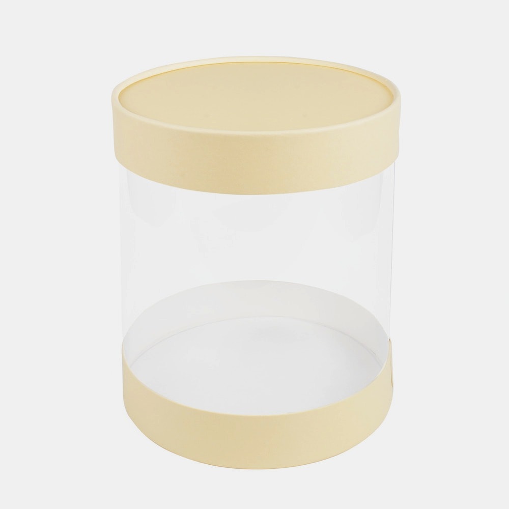 Подарочная коробка "Аквабокс" 22х18 см Кремовый