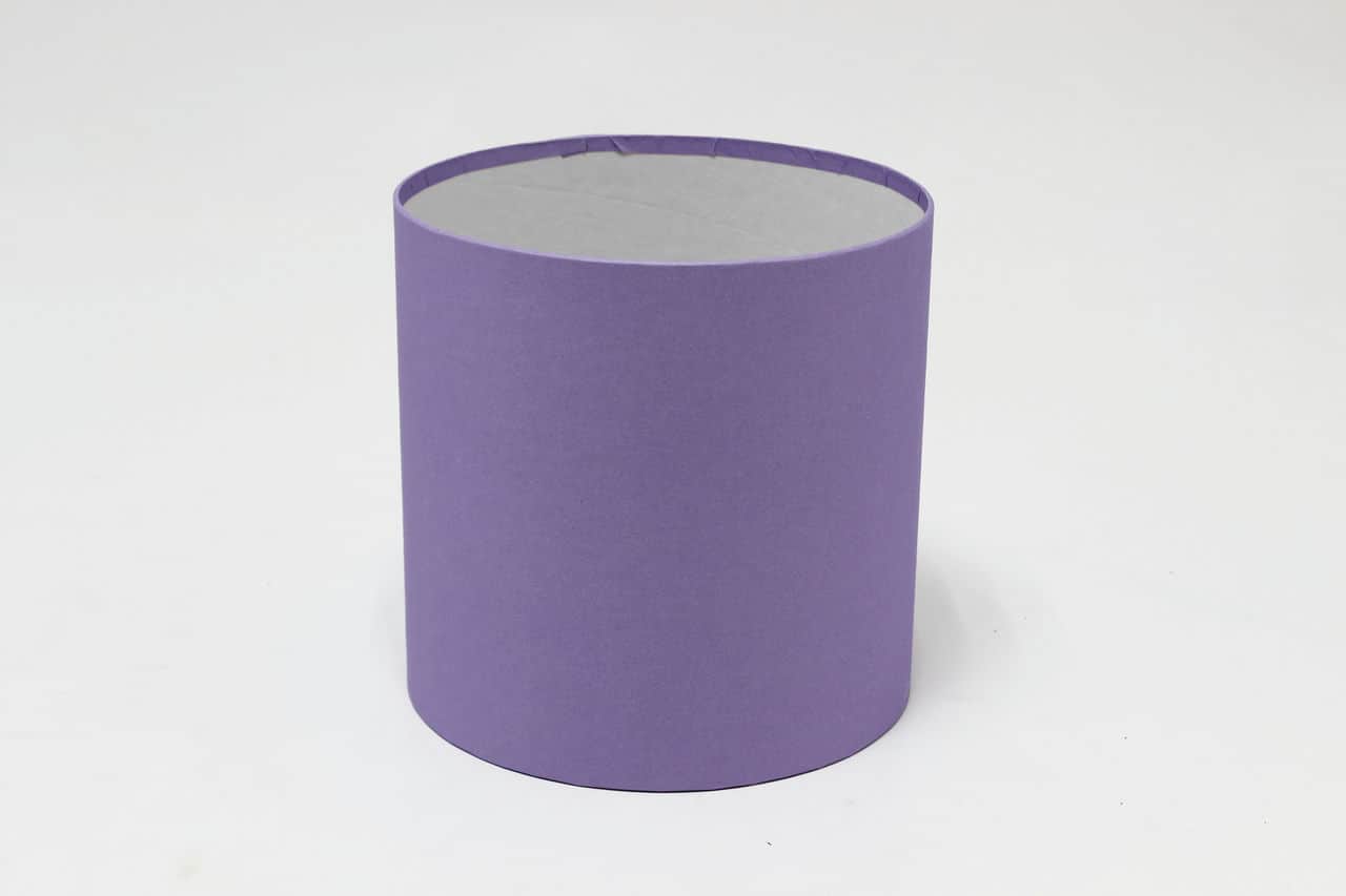 Коробка цилиндр "Exclusive" (без крышки) 18*18 см, Лаванда (Арт) КЦБ-0017/1