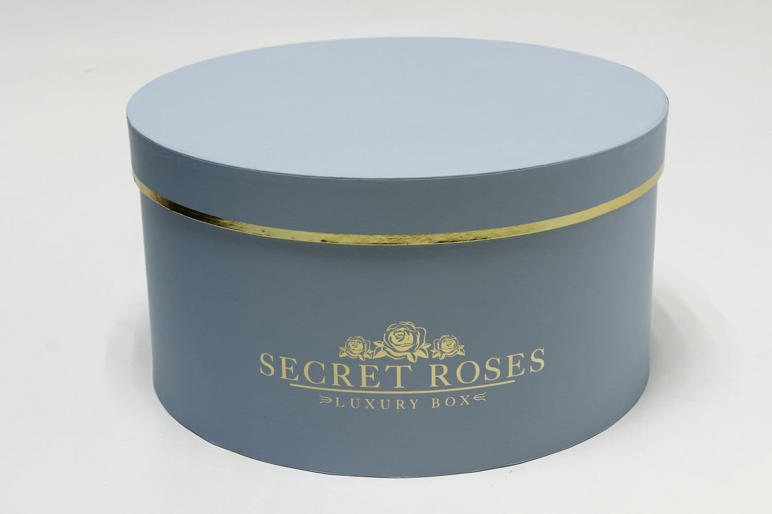 Коробка Круг "Secret Roses" 30*16 см, Голубой (Арт) 720885/8-1