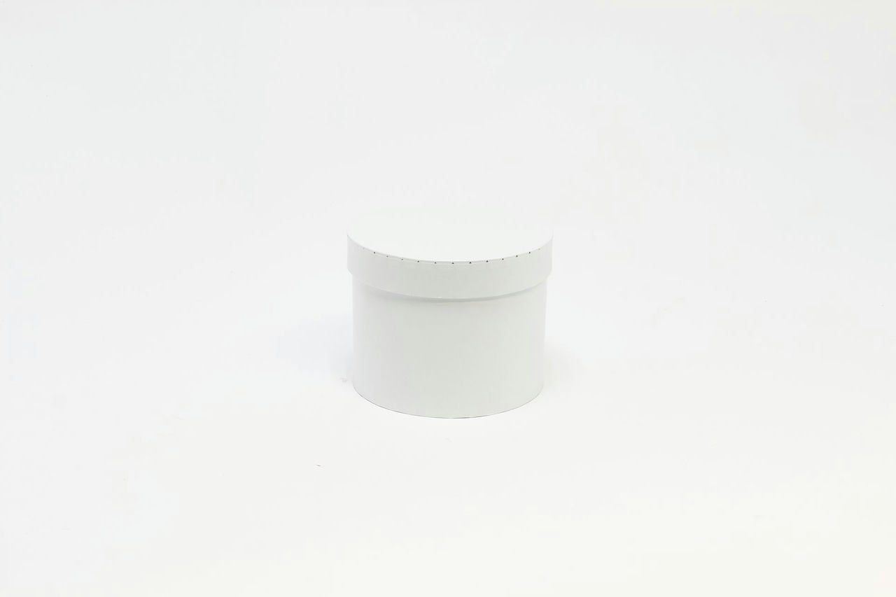 Коробка подарочная круг D15*11,5 см, Белая (Арт) 7211006/417-10