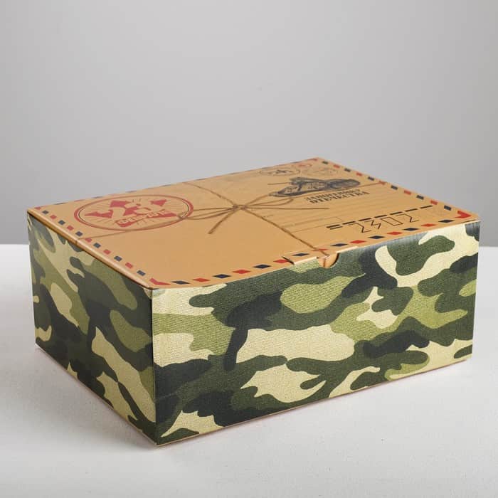 Коробка‒пенал «С 23 Февраля!», 30 × 23 × 12 см 4562380