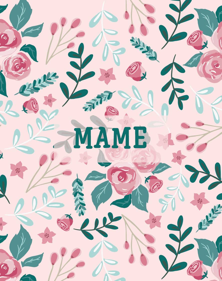 Мини открытка, "Цветы" Маме,  75 мм х 95 мм, (10шт в 1 упак)