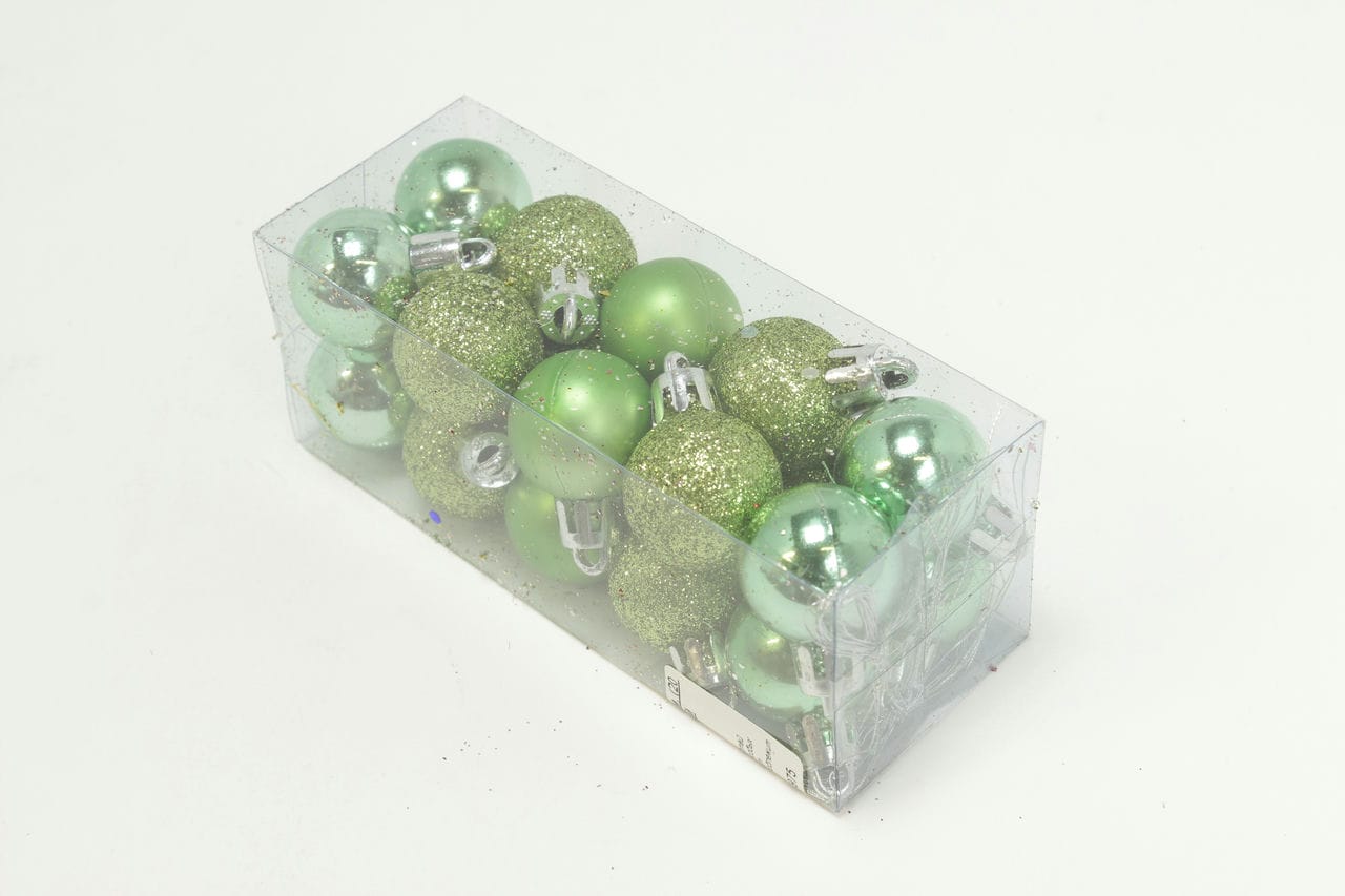 Набор пластиковых шаров, D2,5 см, (20 шт в 1упак), Пастельно-мятный