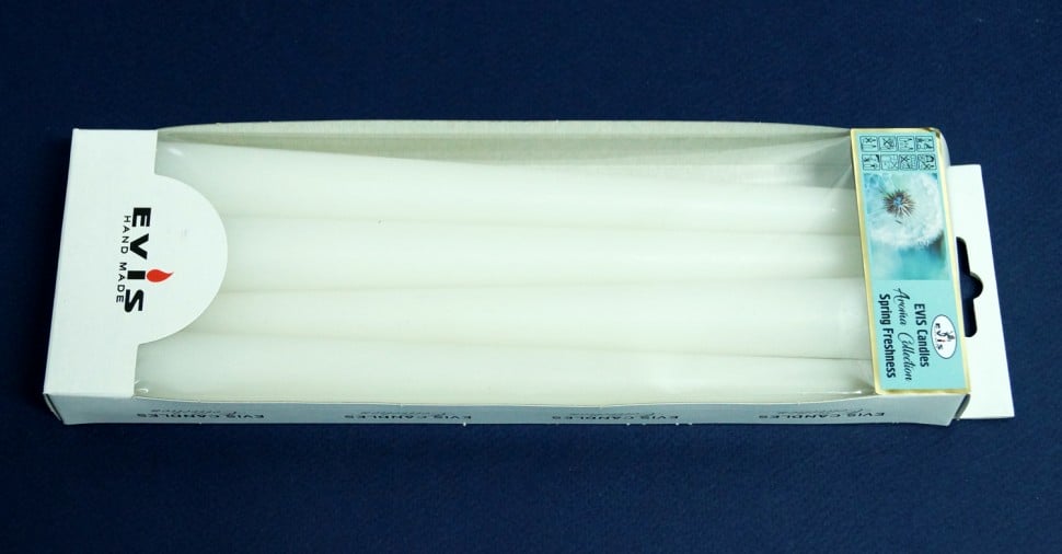 Свечи SPRING FRESHNESS, парафин "Арома" Белый H240 мм (Цена за 1 шт)