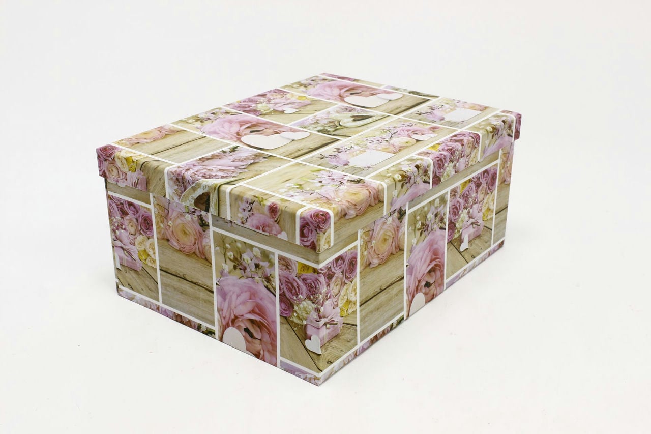 Коробка прямоугольная "Коллаж пионы" 32*24,5*14,4 см (Арт) 721604/1490-2 Коробка прямоугольная "Коллаж пионы" 32*24,5*14,4 см (Арт) 721604/1490-2