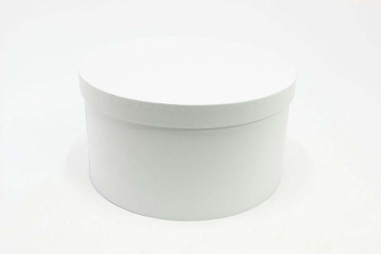 Подарочная коробка Круг "Белый" 31,5*16,8 см (Арт) 721813/417-2