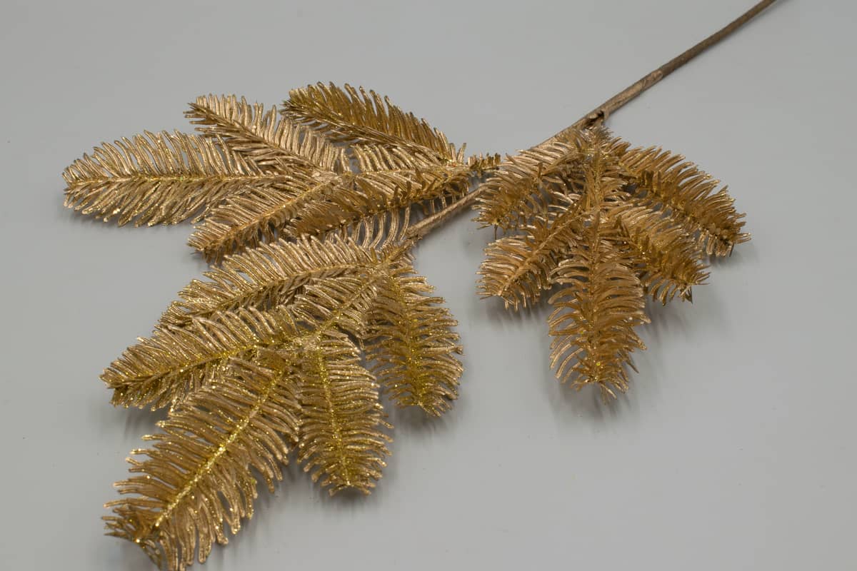 Ветка еловая "Алана" H45см Золотой