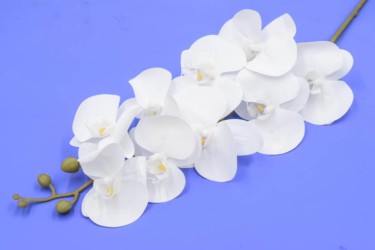 Ветка орхидея "Кларисса"  H100см Белый