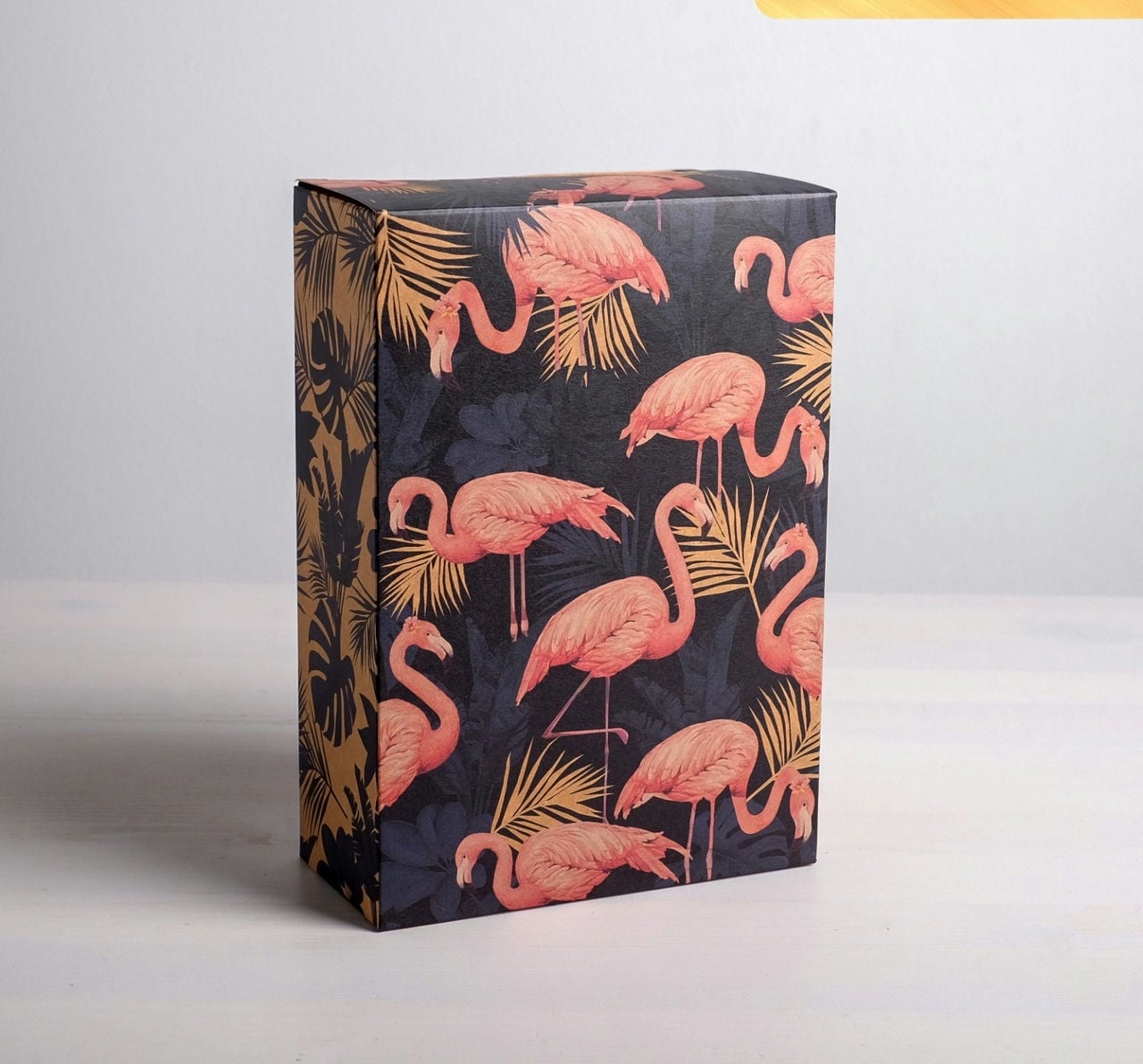 Коробка складная крафтовая «Фламинго», 16 × 23 × 7.5 см 4785922
