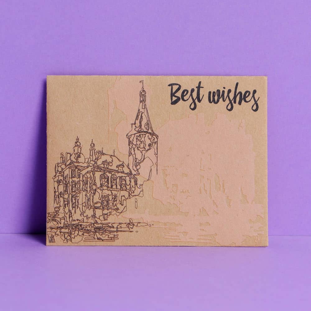 Конверт подарочный «Best wishes», 7 × 9 см    7672119