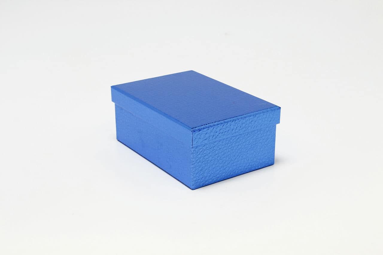 Коробка Прямоугольная 20,7*14,3*8,5 см "Кожа крокодила" Синий (Арт) 721604/0005-8