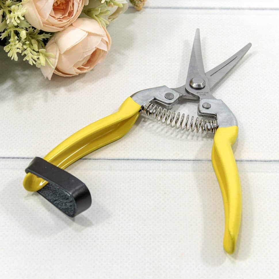 Ножницы садовые (Секатор) 18,5см загнутые Жёлтый