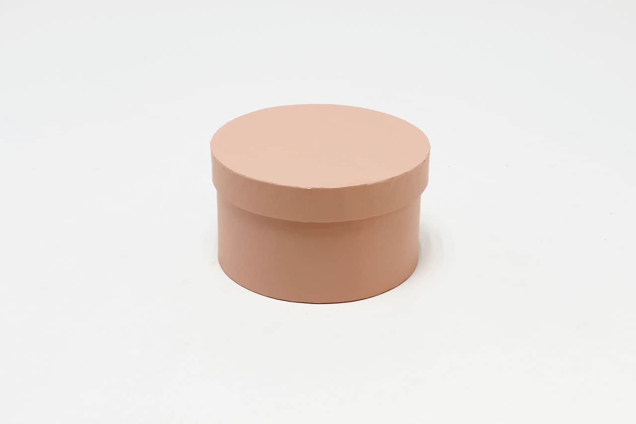 Коробка круг однотонная 15,3*8,7 см, Розовый (Арт) 721814/1532-7