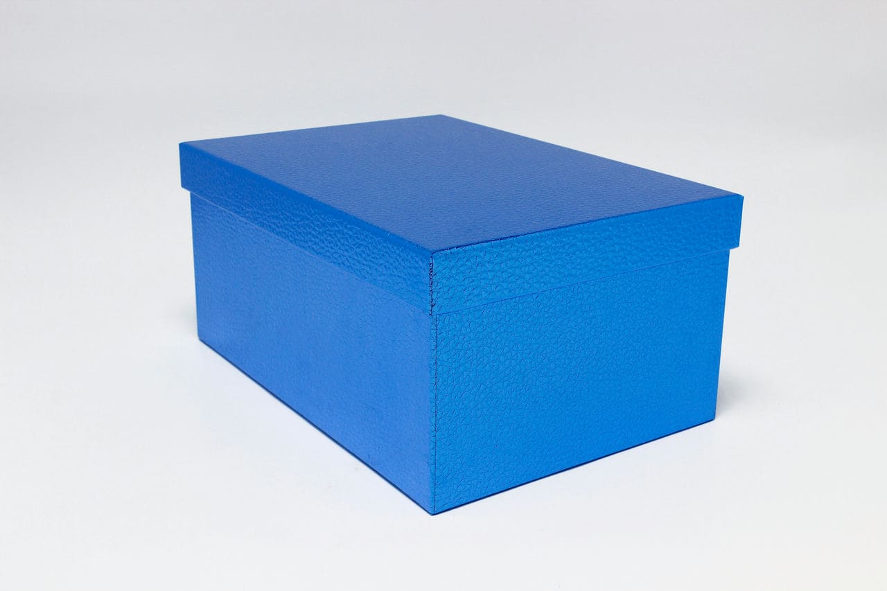 Коробка прямоугольник 40,5*28,5*18,5 см "Кожа крокодила" Синий (Арт) 7210808/0005-4