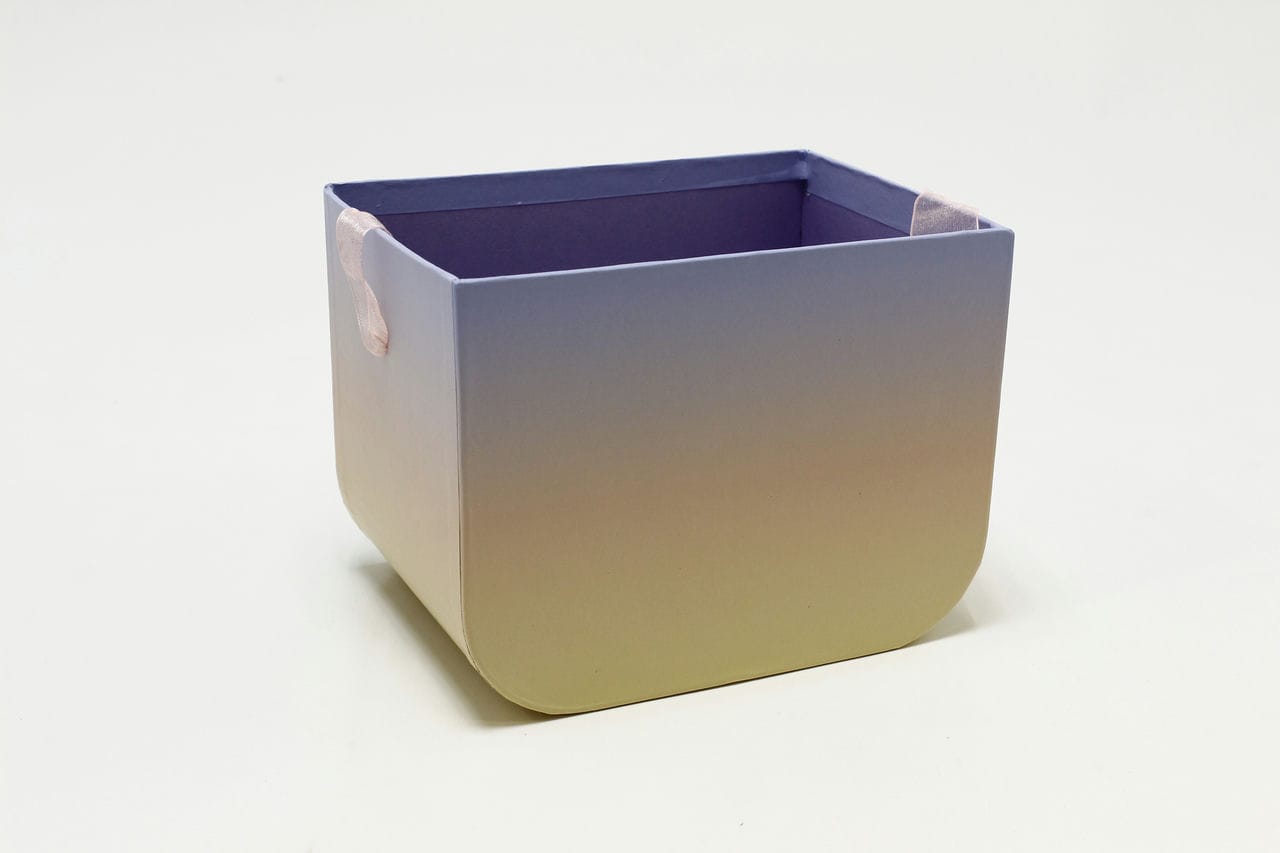Коробка прямоугольная  16,5*12*12,5 с закругленнием, "Градиент 1" (Арт) 720182/13-1
