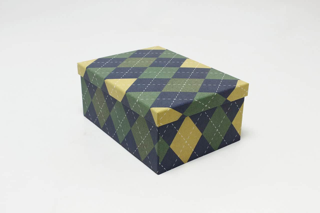 Коробка прямоугольная 26,3*19,3*11,3 см, "Клетка" Синий (Арт) 721604/1378-5 Коробка прямоугольная 26,3*19,3*11,3 см, "Клетка" Синий (Арт) 721604/1378-5