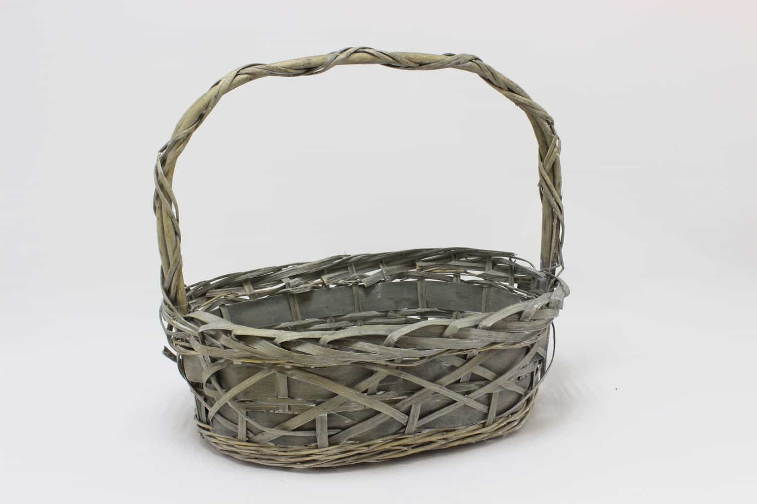 Корзина плетеная (ива) 43*34 H16 см, Серый (Арт) 88022923-1