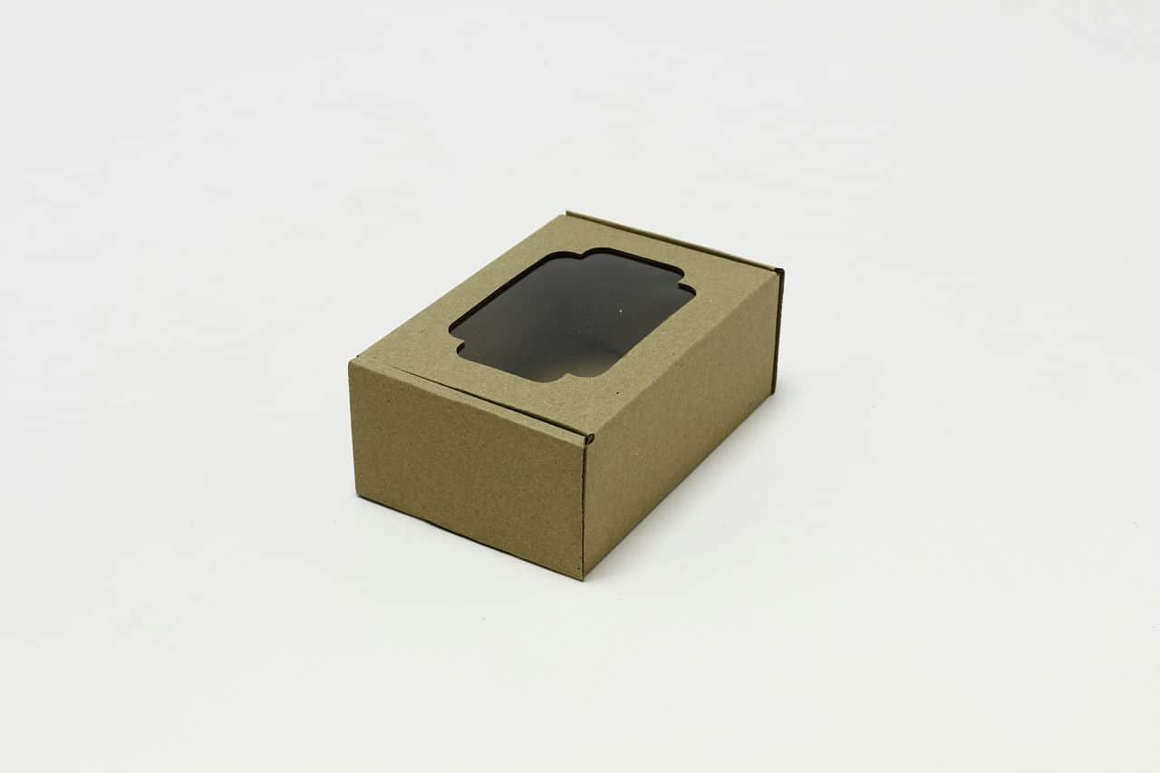 Коробка с окном 120 х 85 х 50 мм, F12.1 крафт (Цена за 1шт)