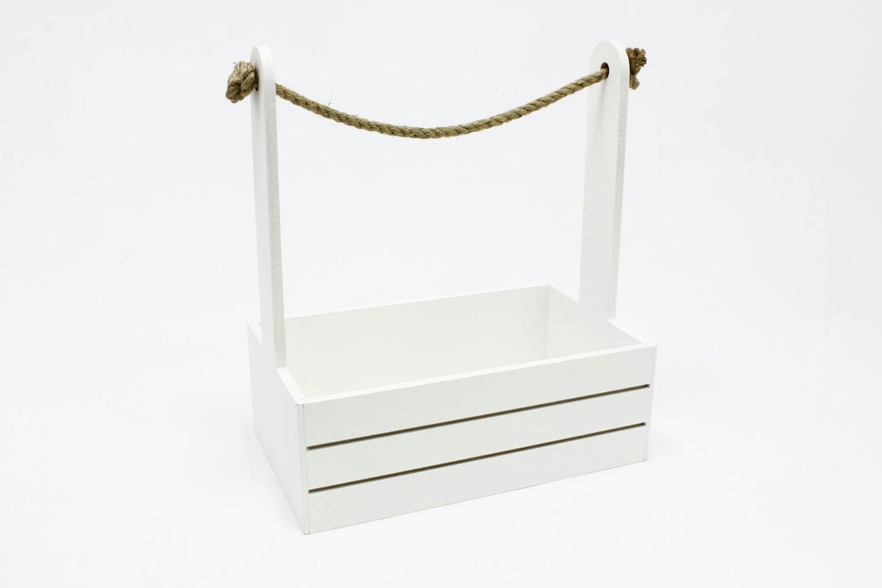 Ящик для декора 30,5*18,5*35 см, белый (Арт) 10212-1