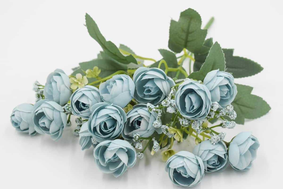 Букет камелия H30см Голубой