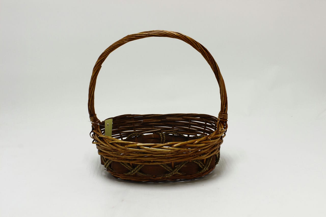 Корзина из Ивы (овальная) 32*25*H12*HH33 см (Арт) 4840164-3